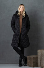 Black Quilted Midi Coat
