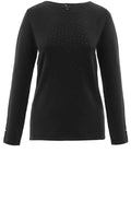 Black Rhinestone Detail Jumper