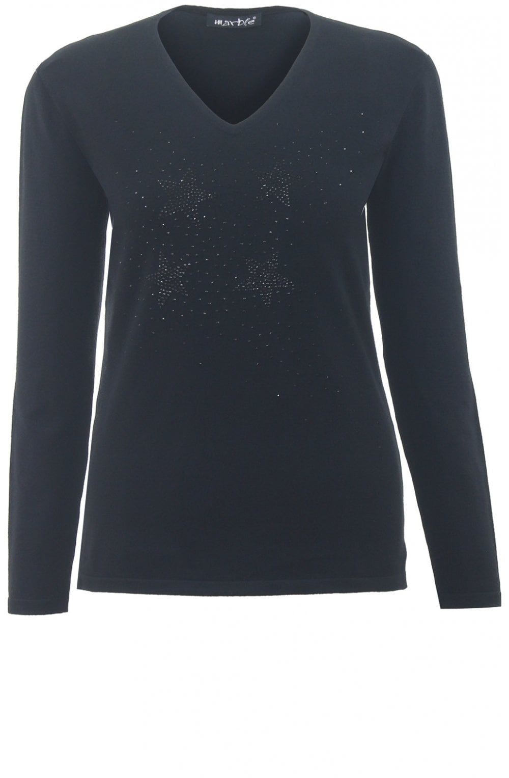 Black Rhinestone Star Jumper