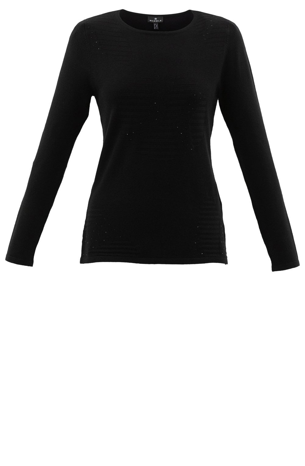 Black Ribbed and Sparkle Jumper