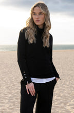 Black Roll Neck Fitted Jumper