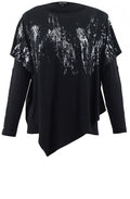 Black & Silver Layered Top