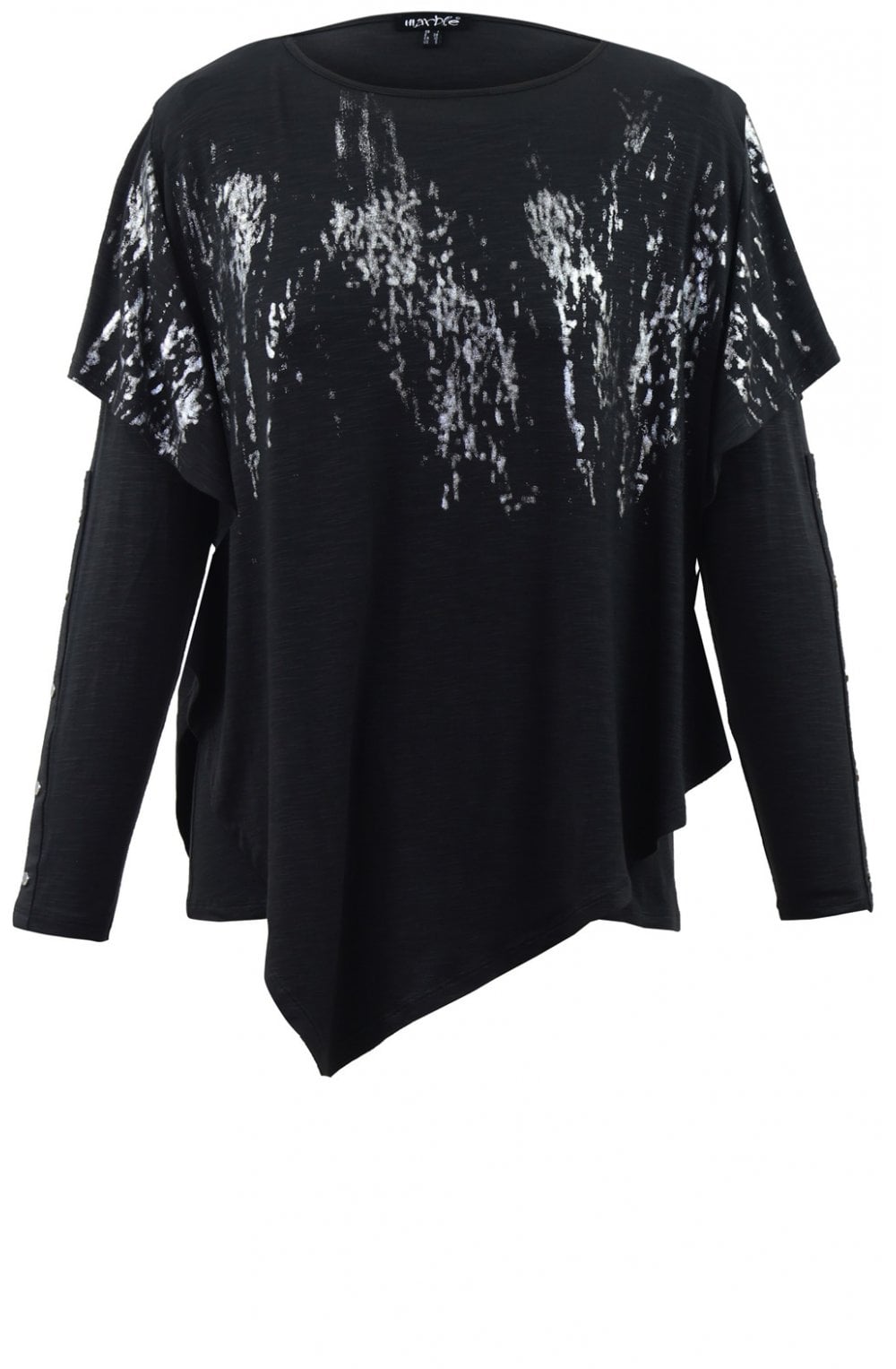 Black & Silver Layered Top