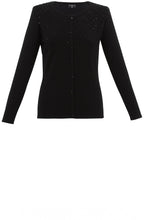 Black Sparkle Cardigan Look Sweater