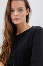 Black Sparkle Cardigan Look Sweater