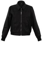 Black Wax Coated Biker Jacket