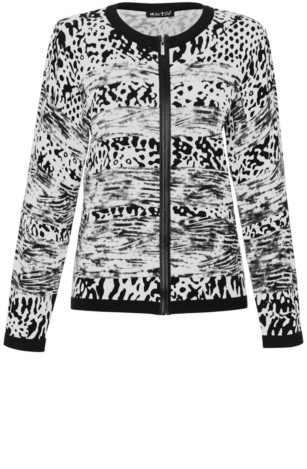 Black & White Bold Print Cardigan
