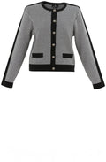 Black & White Chevron Knit Cardigan