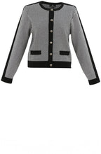 Black & White Chevron Knit Cardigan