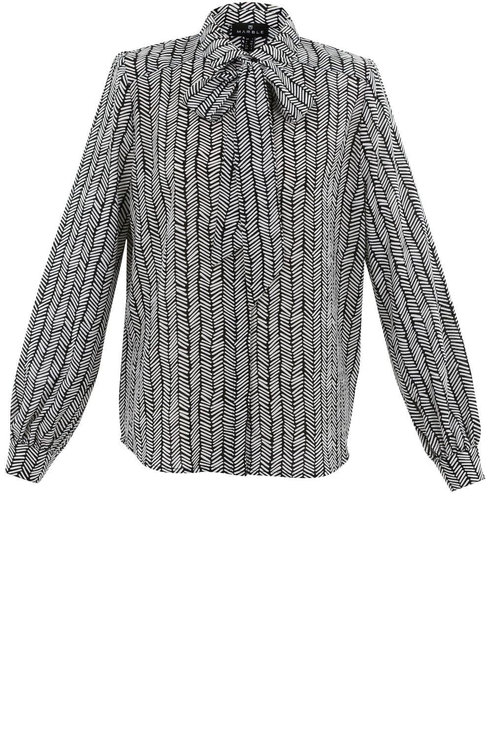 Black & White Patterned Blouse