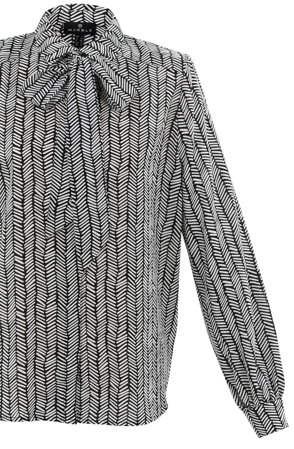 Black & White Patterned Blouse