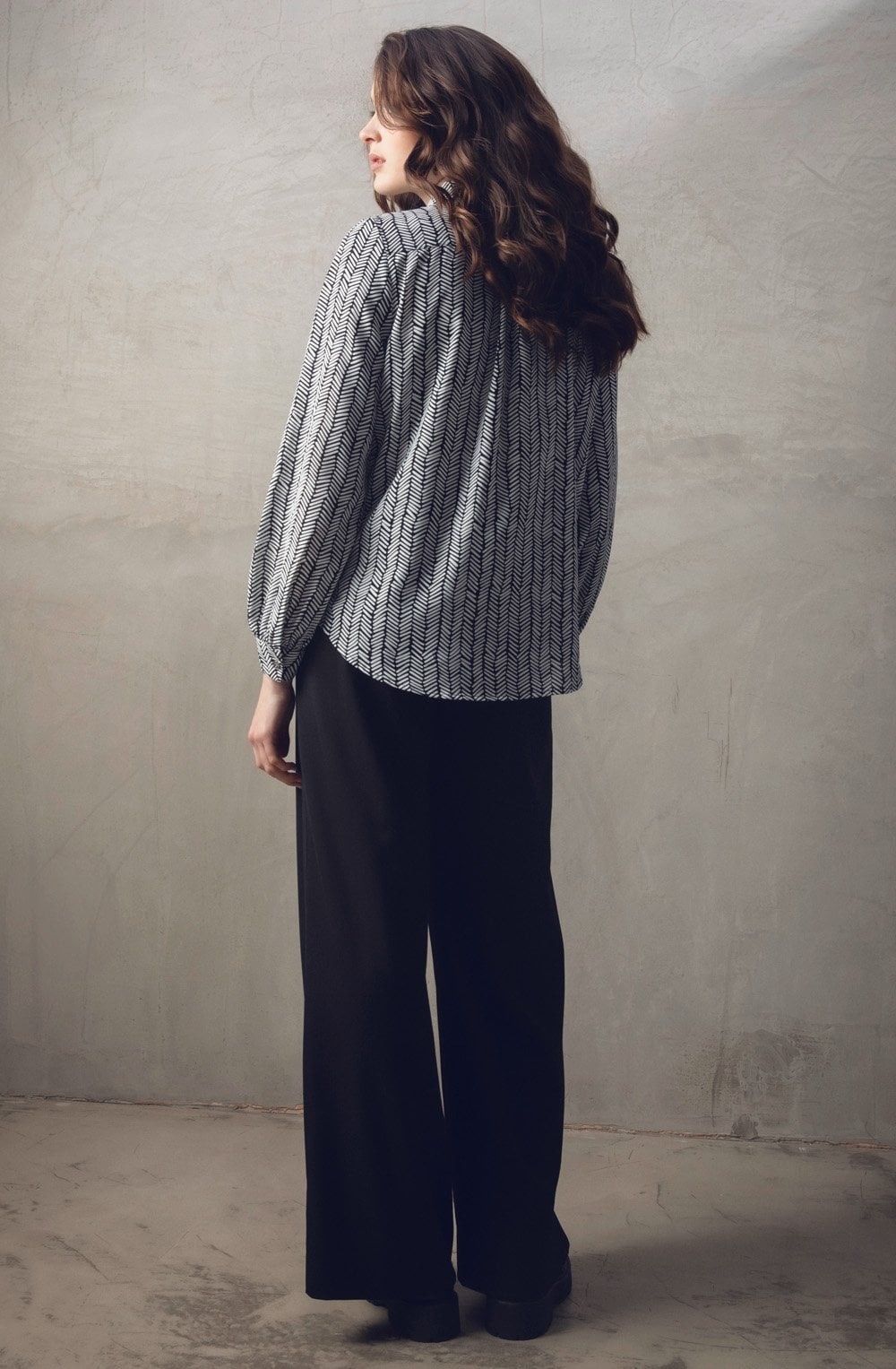 Black & White Patterned Blouse