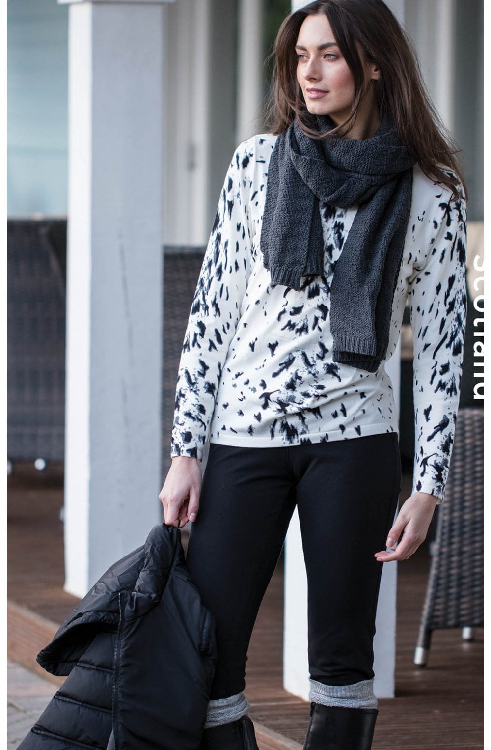 Black & White Patterned Jumper