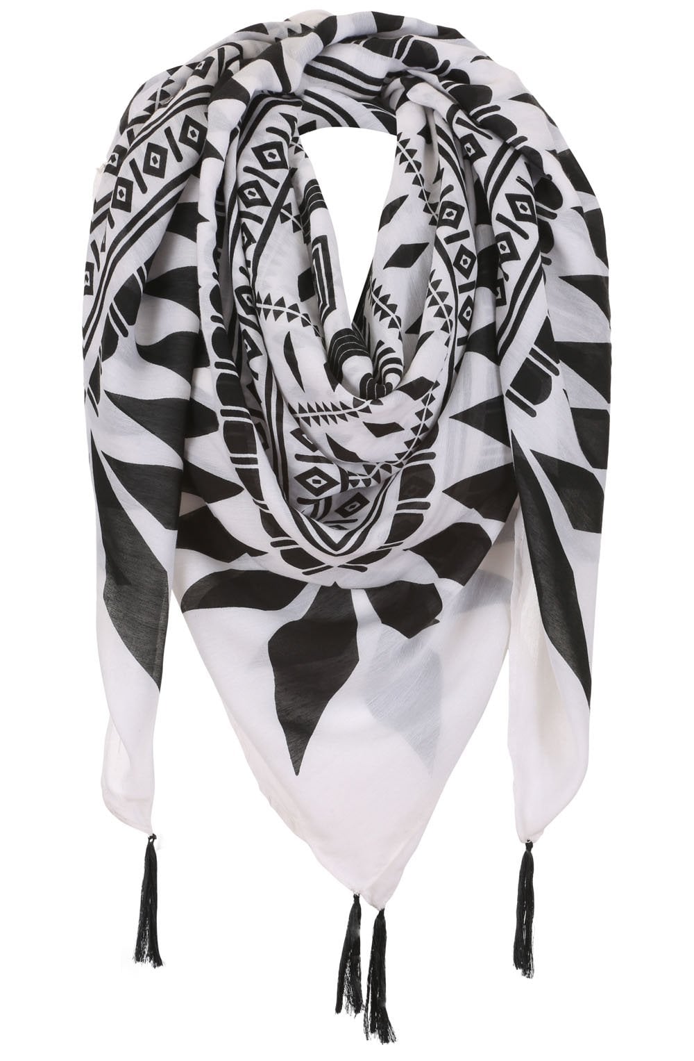 Black & White Print Scarf