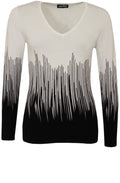 Black & White Striped Effect Sweater