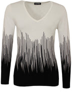 Black & White Striped Effect Sweater