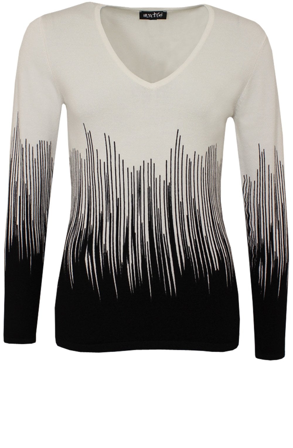 Black & White Striped Effect Sweater