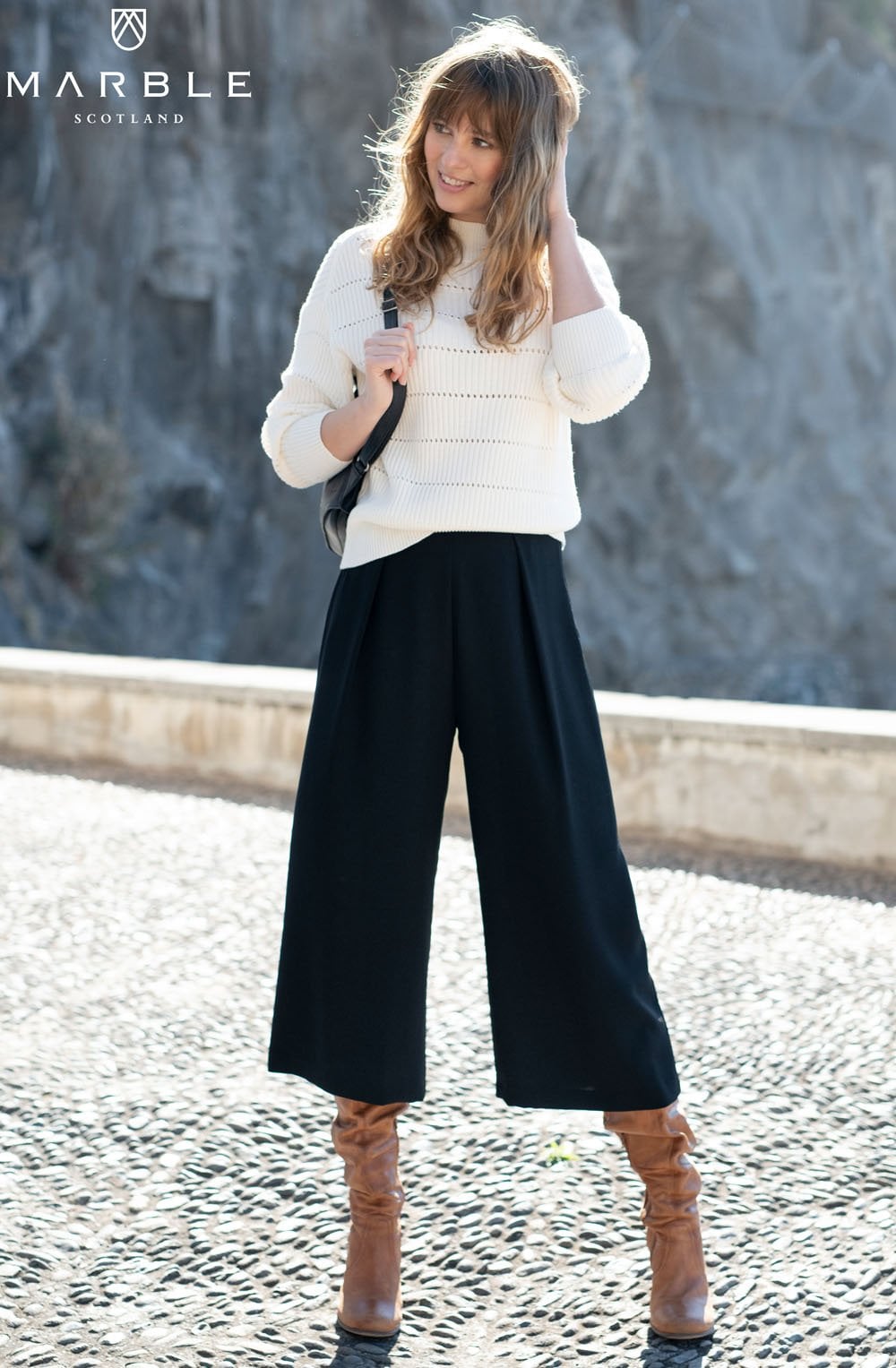 Black Wide Leg Culottes