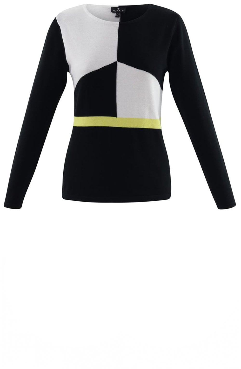 Black & Yellow Block Design Jumper