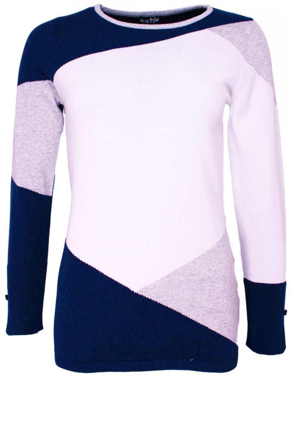 Block Design Fine Knit Jumper