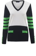 Block Design Fine Knit Jumper