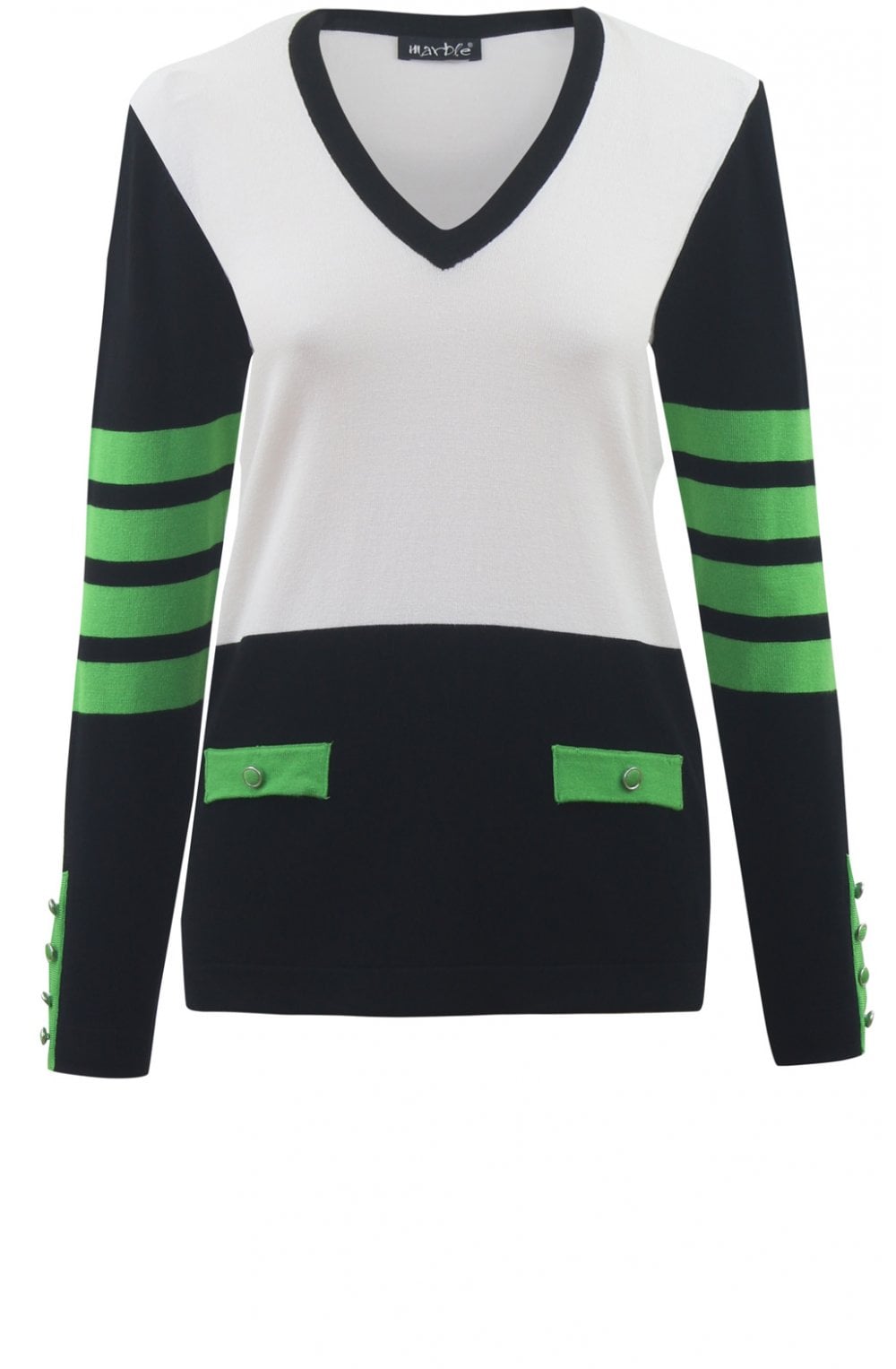 Block Design Fine Knit Jumper