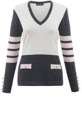 Block Design Fine Knit Jumper
