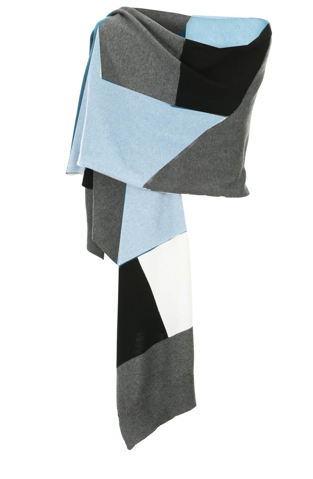 Block Design Knit Scarf