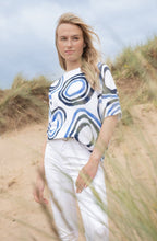 Blue Abstract Circle Box Sweater