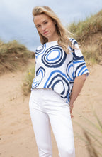 Blue Abstract Circle Box Sweater