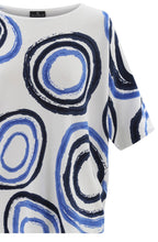 Blue Abstract Circle Box Sweater