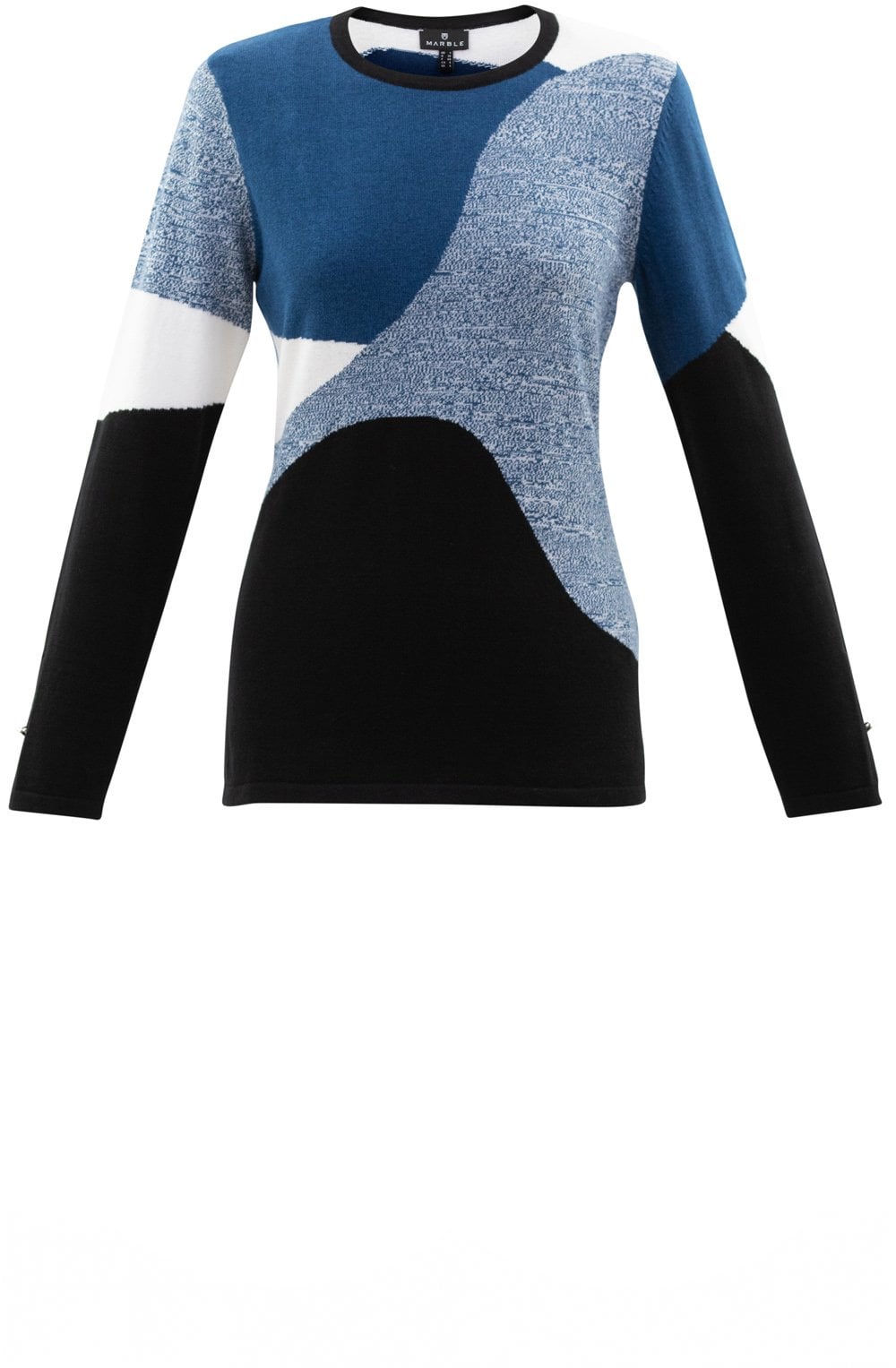 Blue and Black Abstract Design Jumper