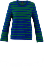 Blue and Green Oversized Cuff Jumper