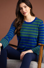 Blue and Green Oversized Cuff Jumper