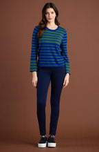 Blue and Green Oversized Cuff Jumper