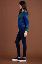 Blue and Green Oversized Cuff Jumper