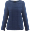 Blue Check Knit Jumper