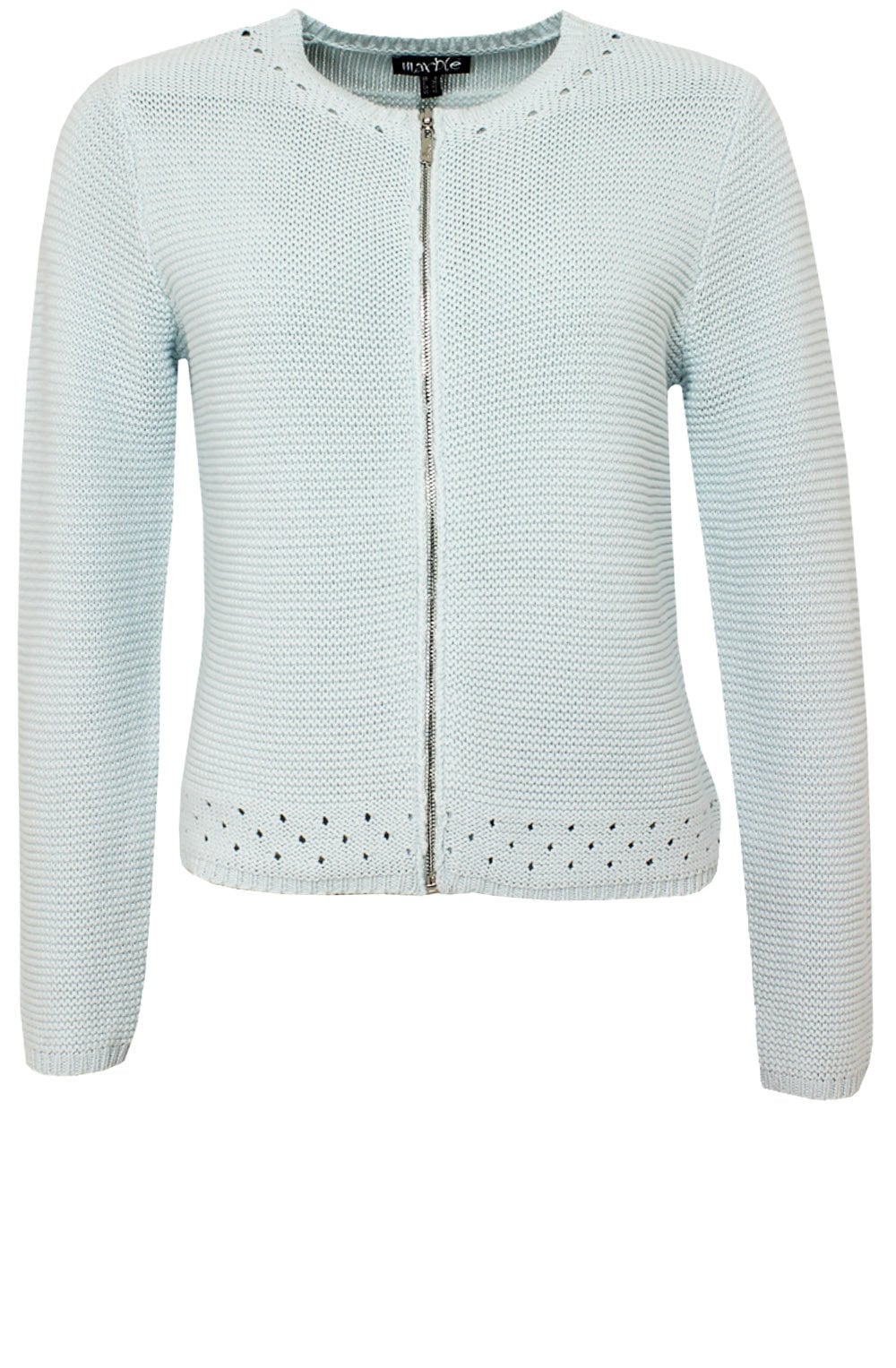 Blue Chunky Knit Cardigan