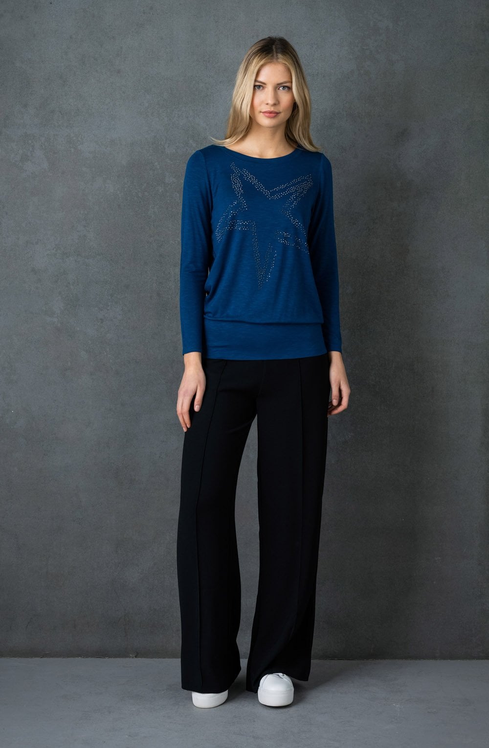 Blue Diamante Star Top