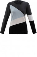 Blue & Grey Block Design Jumper