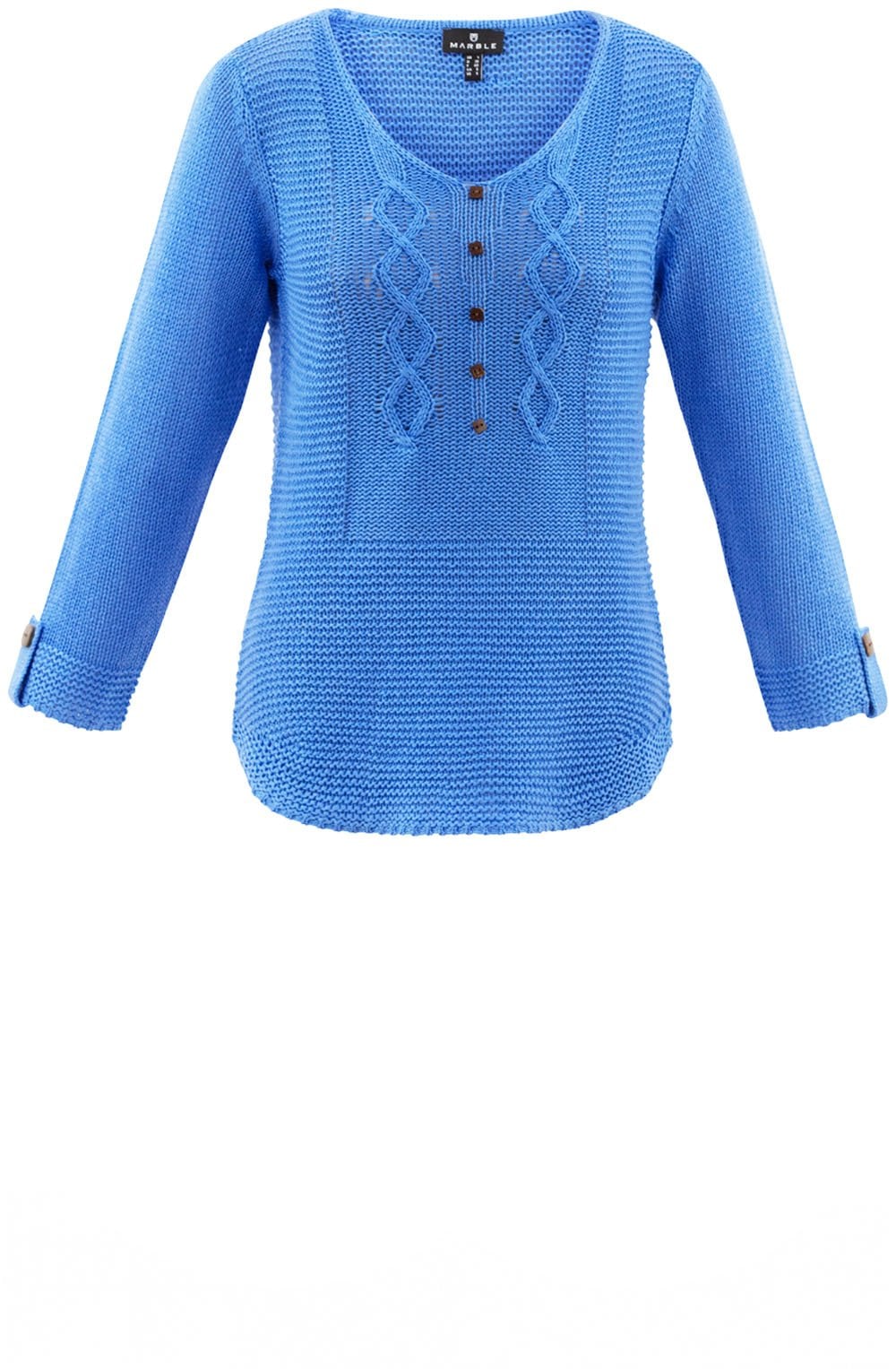 Blue Open Knit Jumper