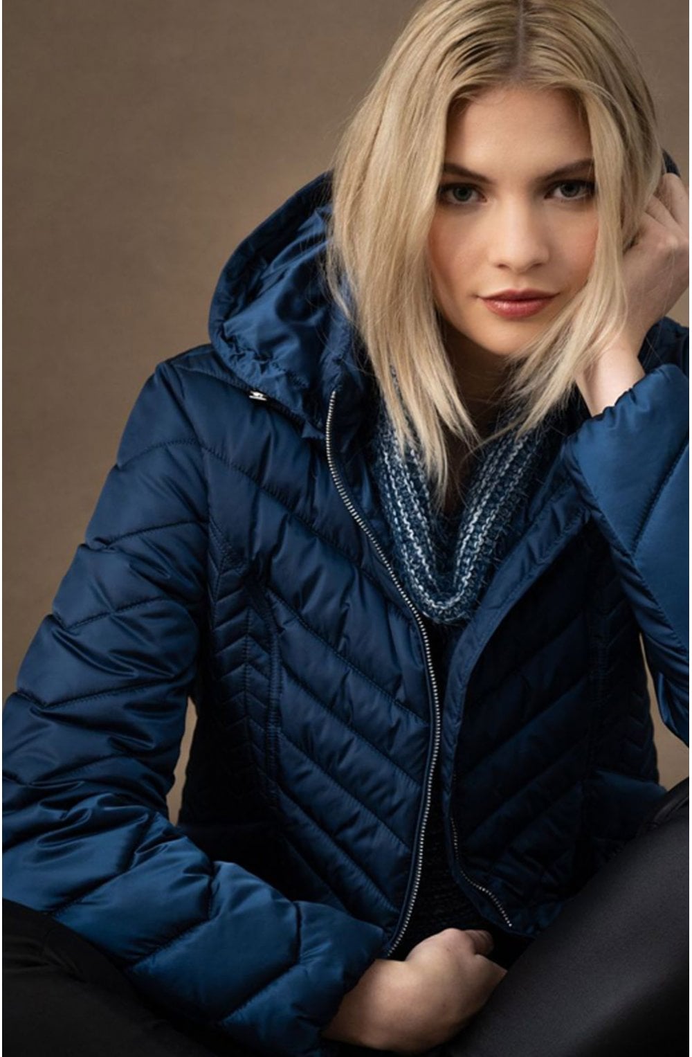 Blue Quilted Coat
