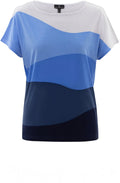 Blue Striped Casual T Shirt