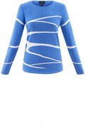 Blue Striped Design Jumper