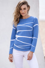 Blue Striped Design Jumper