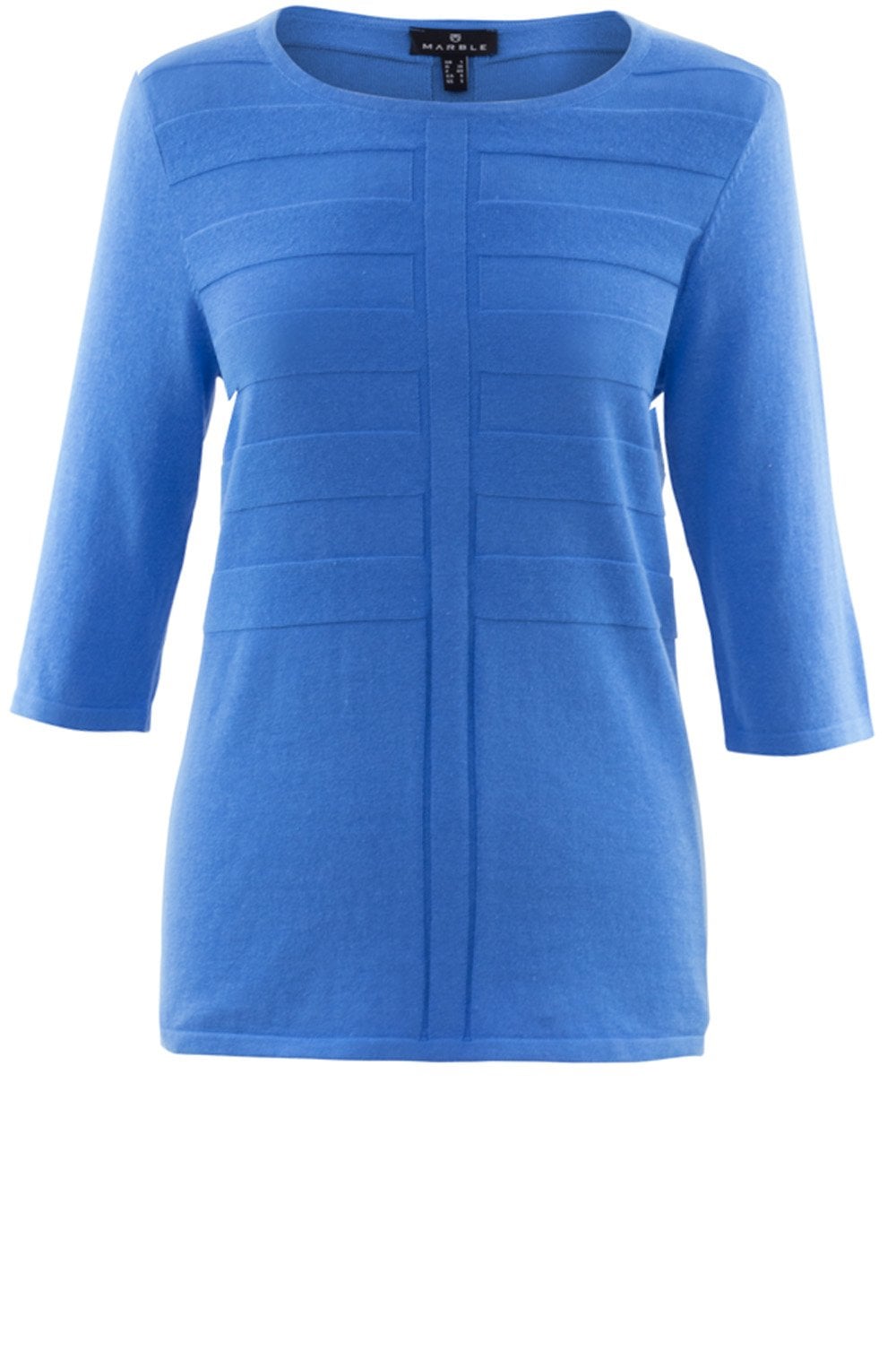Blue Wide Ribbed Jumper