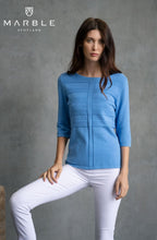 Blue Wide Ribbed Jumper