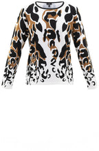 Brown Black and White Bold Print Jumper
