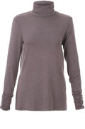 Brown Roll Neck Top