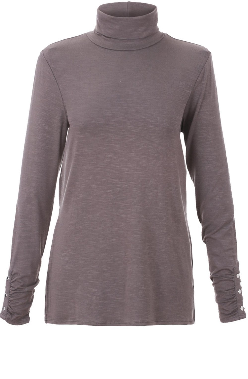 Brown Roll Neck Top